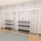 Arara Closet, Estilo Industrial, Guarda Roupas Aberto Com 34