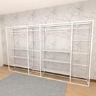 Arara Closet, Estilo Industrial, Guarda Roupas Aberto Com 34