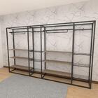 Arara Closet, Estilo Industrial, Guarda Roupas Aberto Com 34