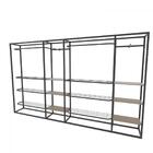 Arara Closet, Estilo Industrial, Guarda Roupas Aberto Com 34