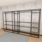 Arara Closet, Estilo Industrial, Guarda Roupas Aberto Com 34