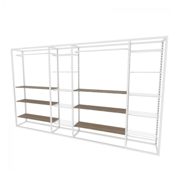 Arara Closet, Estilo Industrial, Guarda Roupas Aberto Com 34