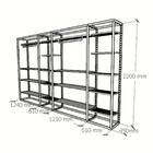 Arara Closet, Estilo Industrial, Guarda Roupas Aberto Com 34