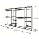 Arara Closet, Estilo Industrial, Guarda Roupas Aberto Com 34