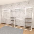 Arara Closet, Estilo Industrial, Guarda Roupas Aberto Com 34