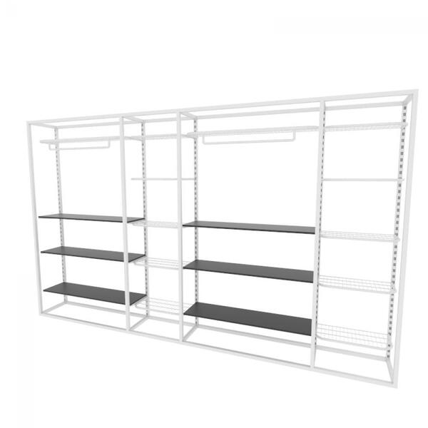 Arara Closet, Estilo Industrial, Guarda Roupas Aberto Com 34