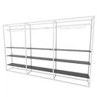 Arara Closet, Estilo Industrial, Guarda Roupas Aberto Com 35