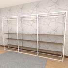 Arara Closet, Estilo Industrial, Guarda Roupas Aberto Com 35