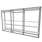 Arara Closet, Estilo Industrial, Guarda Roupas Aberto Com 35