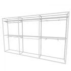 Arara Closet, Estilo Industrial, Guarda Roupas Aberto Com 35