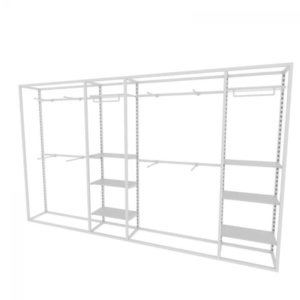 Arara Closet, Estilo Industrial, Guarda Roupas Aberto Com 36