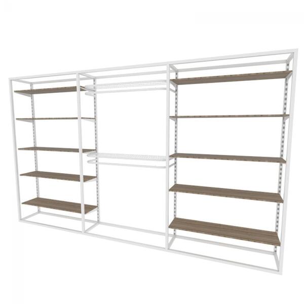 Arara Closet, Estilo Industrial, Guarda Roupas Aberto Com 37