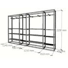 Arara Closet, Estilo Industrial, Guarda Roupas Aberto Com 38