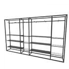 Arara Closet, Estilo Industrial, Guarda Roupas Aberto Com 38