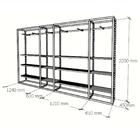 Arara Closet, Estilo Industrial, Guarda Roupas Aberto Com 38