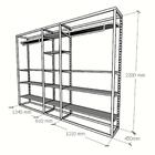 Arara Closet, Estilo Industrial, Guarda Roupas Aberto Com 38