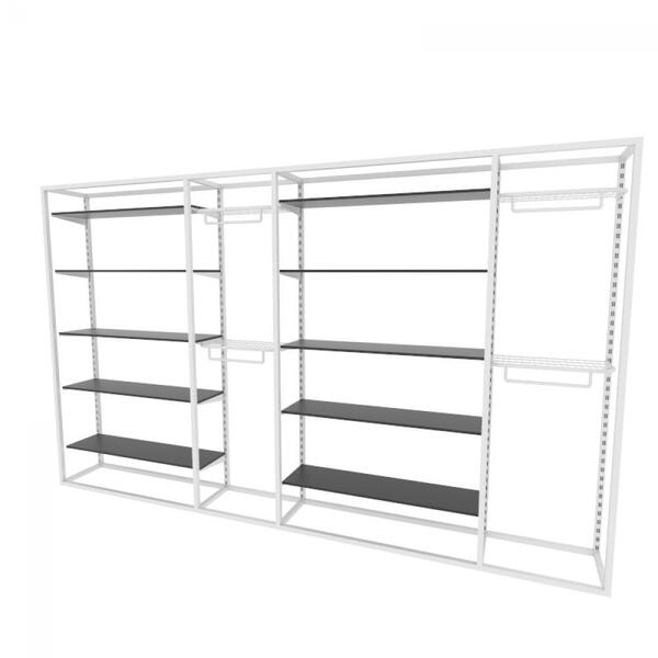 Arara Closet, Estilo Industrial, Guarda Roupas Aberto Com 38