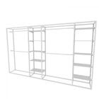 Arara Closet, Estilo Industrial, Guarda Roupas Aberto Com 38