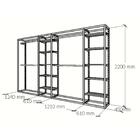 Arara Closet, Estilo Industrial, Guarda Roupas Aberto Com 38