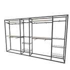 Arara Closet, Estilo Industrial, Guarda Roupas Aberto Com 38