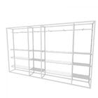 Arara Closet, Estilo Industrial, Guarda Roupas Aberto Com 38