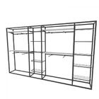 Arara Closet, Estilo Industrial, Guarda Roupas Aberto Com 38