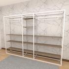 Arara Closet, Estilo Industrial, Guarda Roupas Aberto Com 38