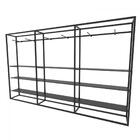 Arara Closet, Estilo Industrial, Guarda Roupas Aberto Com 39