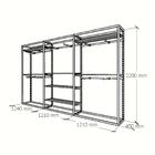 Arara Closet, Estilo Industrial, Guarda Roupas Aberto Com 39