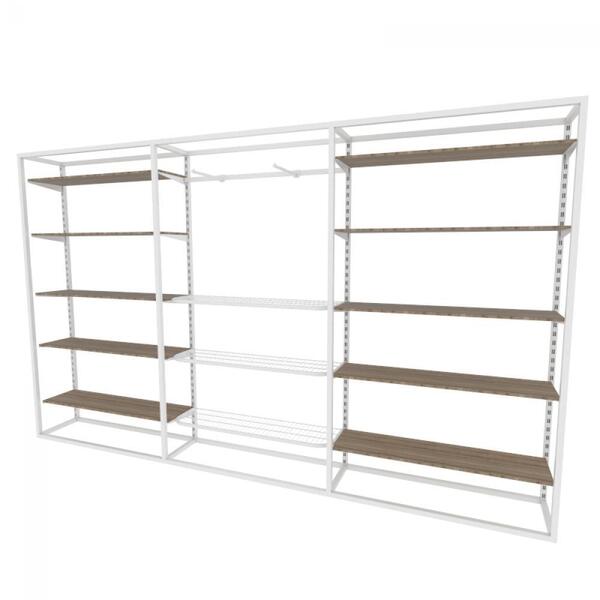 Arara Closet, Estilo Industrial, Guarda Roupas Aberto Com 39