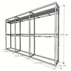 Arara Closet, Estilo Industrial, Guarda Roupas Aberto Com 39