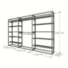 Arara Closet, Estilo Industrial, Guarda Roupas Aberto Com 41