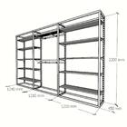 Arara Closet, Estilo Industrial, Guarda Roupas Aberto Com 41