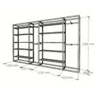 Arara Closet, Estilo Industrial, Guarda Roupas Aberto Com 42