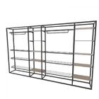 Arara Closet, Estilo Industrial, Guarda Roupas Aberto Com 42