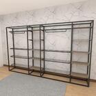 Arara Closet, Estilo Industrial, Guarda Roupas Aberto Com 42