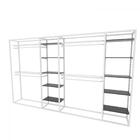 Arara Closet, Estilo Industrial, Guarda Roupas Aberto Com 42