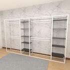 Arara Closet, Estilo Industrial, Guarda Roupas Aberto Com 42