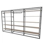 Arara Closet, Estilo Industrial, Guarda Roupas Aberto Com 43