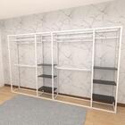 Arara Closet, Estilo Industrial, Guarda Roupas Aberto Com 44