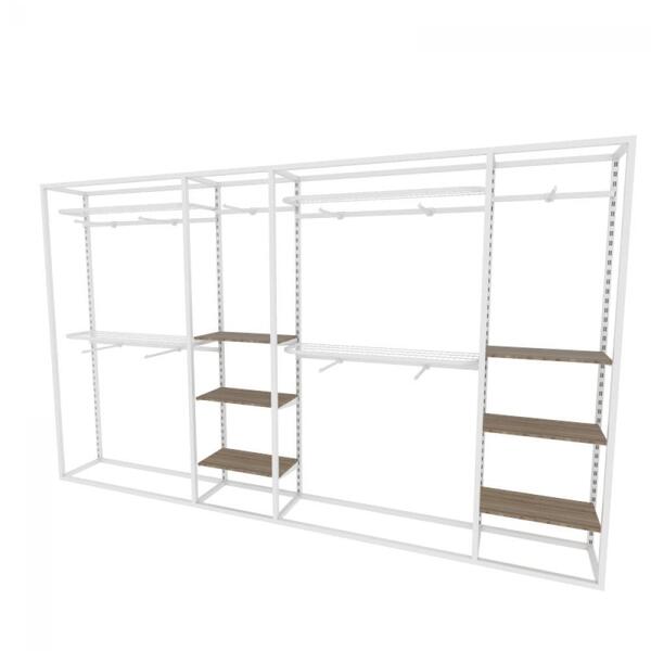 Arara Closet, Estilo Industrial, Guarda Roupas Aberto Com 44