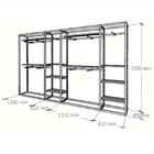 Arara Closet, Estilo Industrial, Guarda Roupas Aberto Com 44