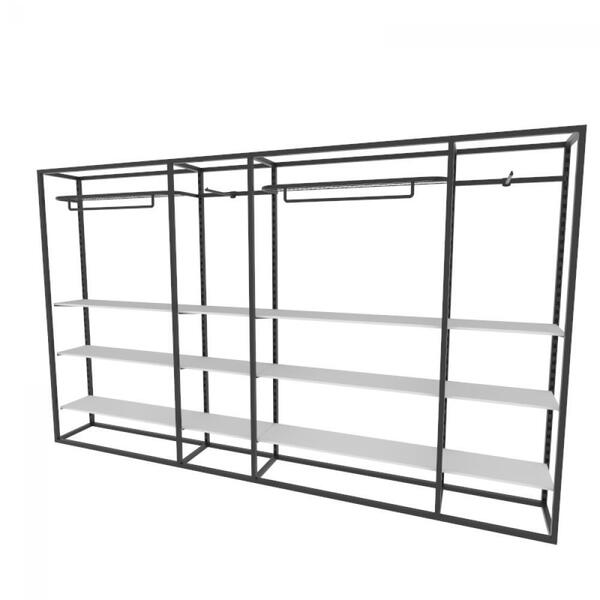 Arara Closet, Estilo Industrial, Guarda Roupas Aberto Com 46