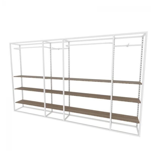 Arara Closet, Estilo Industrial, Guarda Roupas Aberto Com 46