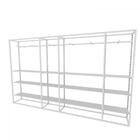 Arara Closet, Estilo Industrial, Guarda Roupas Aberto Com 50