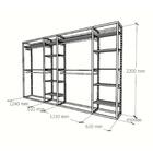 Arara Closet, Estilo Industrial, Guarda Roupas Aberto Com 50