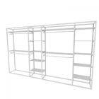 Arara Closet, Estilo Industrial, Guarda Roupas Aberto Com 50