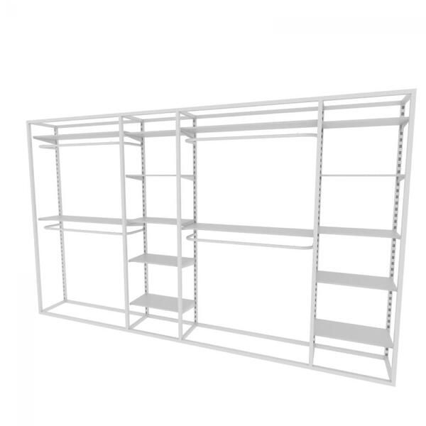 Arara Closet, Estilo Industrial, Guarda Roupas Aberto Com 50