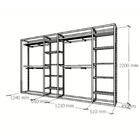 Arara Closet, Estilo Industrial, Guarda Roupas Aberto Com 50