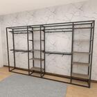 Arara Closet, Estilo Industrial, Guarda Roupas Aberto Com 50